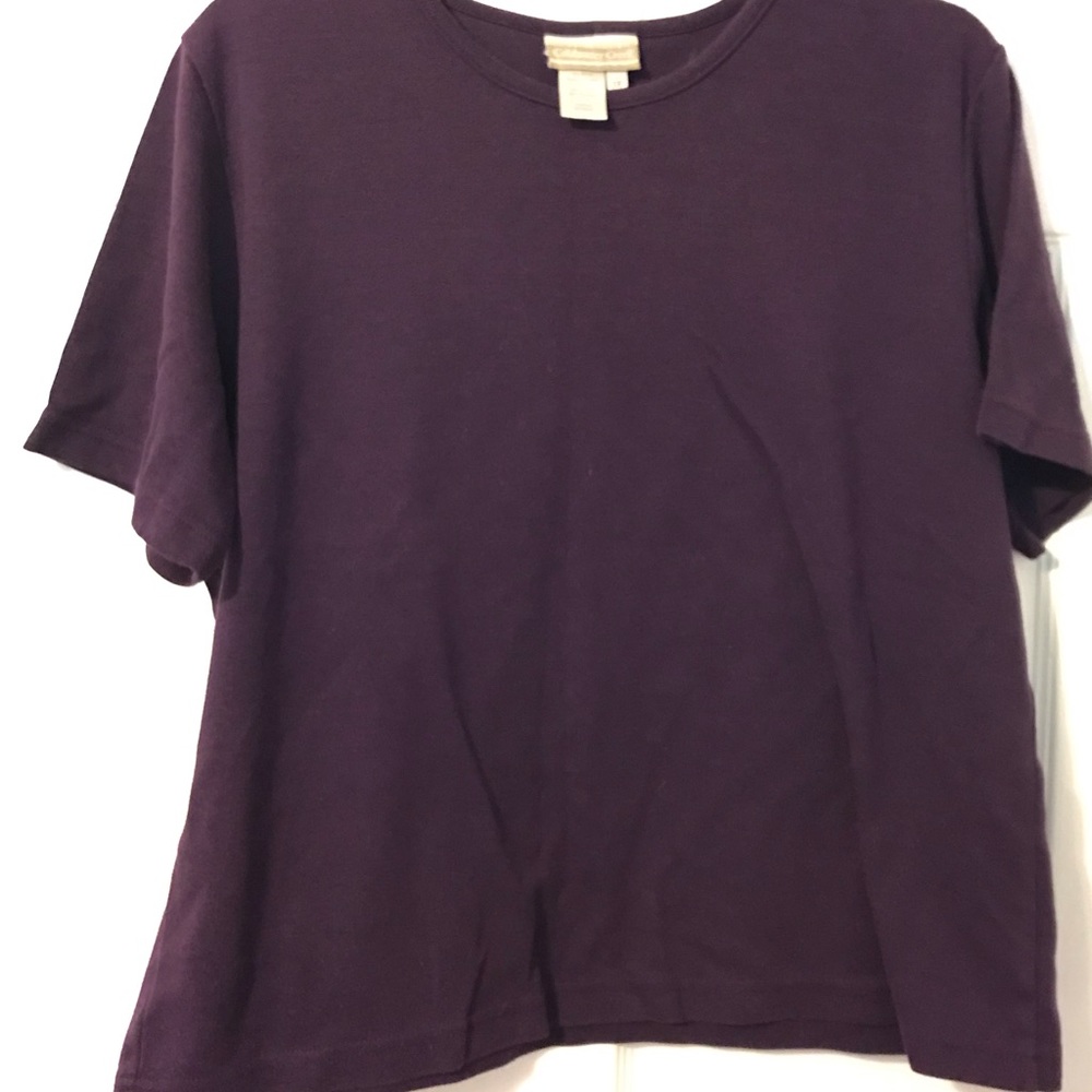 Women’s purple blouse.